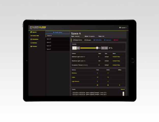 PowerHUBB™ Software Suite screen